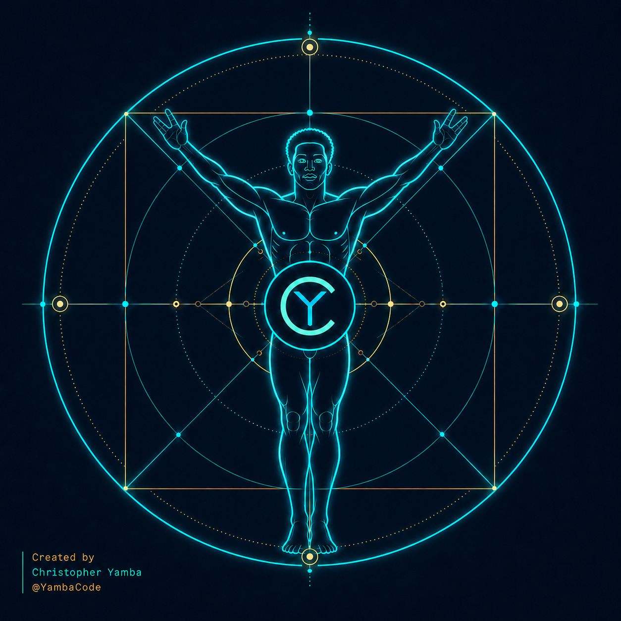 DNA2C — Vitruvian Y figure by Christopher Yamba